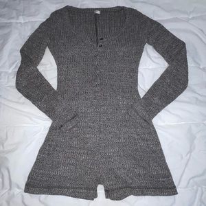 grey aerie knit bodysuit
